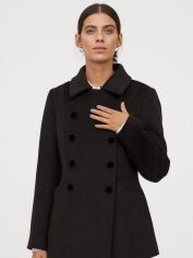 Акція на Пальто осіннє коротке жіноче H&M 0787180_0 36 Чорне (СА2000001999073) від Rozetka