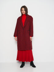 Акція на Пальто осіннє довге жіноче H&M 1105102arl M Чорне з червоним від Rozetka