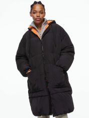 Акция на Куртка зимова довга жіноча H&M 061085549_black S Чорна от Rozetka