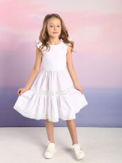 Акция на Дитяча літня святкова сукня для дівчинки Ласточка 22_7040 110 см Біла от Rozetka