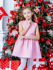 Акция на Дитяча літня святкова сукня для дівчинки Ласточка 23_2062 122 см Троянда от Rozetka