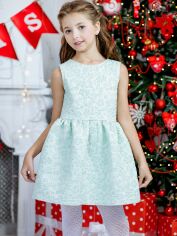 Акция на Підліткова літня святкова сукня для дівчинки Ласточка 23_2063 140 см Салатова от Rozetka