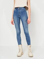 Акция на Джинси Skinny жіночі H&M 788575001 36 (155/68А) Сині от Rozetka