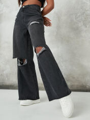 Акція на Джинси Baggy жіночі Missguided GD-00062804 40 Чорні з білим від Rozetka