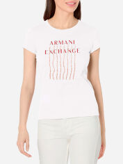 Акція на Футболка бавовняна жіноча Armani Exchange 689425293 XL Біла від Rozetka