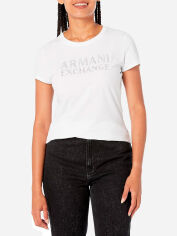 Акція на Футболка бавовняна жіноча Armani Exchange 273044429 S Біла від Rozetka