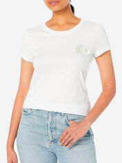 Акція на Футболка бавовняна жіноча Armani Exchange 162554203 2XL Біла від Rozetka