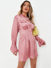 Акция на Плаття-сорочка вечірнє міні літнє жіноче Missguided GD-00064476 44 Рожеве от Rozetka