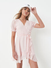 Акція на Плаття на запах коротке жіноче Missguided GD-00064694 32 Рожеве від Rozetka