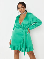 Акція на Сукня на запах коротка жіноча Missguided GD-00064162 50 Зелена від Rozetka