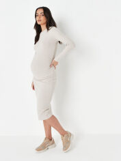 Акция на Плаття-футболка для вагітних міді літнє Missguided GD-00062922 42 Бежеве от Rozetka