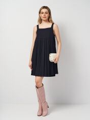Акція на Сукня коротка літня жіноча H&M 1045504arl S Темно-синя від Rozetka