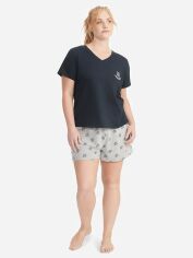 Акція на Піжама (футболка + шорти) жіноча великих розмірів бавовняна Tommy Hilfiger 100857486 3X Синій/Сірий від Rozetka