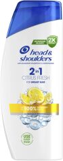 Акція на Шампунь проти лупи та бальзам-ополіскувач 2 в 1 Head & Shoulders Цитрусова свіжість 625 мл від Rozetka