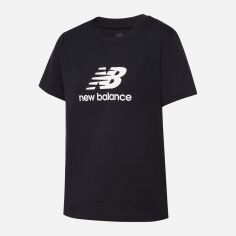 Акция на Футболка довга жіноча New Balance Stacked Logo WT41502BK S Чорна от Rozetka