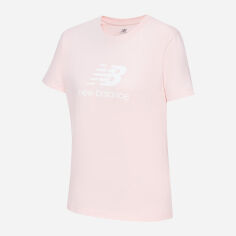 Акція на Футболка довга жіноча New Balance Stacked Logo WT41502OUK M Блідо-рожева від Rozetka