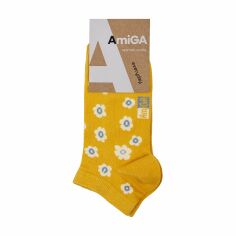 Акция на Шкарпетки жіночі Аміга жіночі укорочені жовті ромашки р.23-25 от Eva