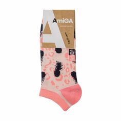 Акція на Шкарпетки жіночі Аміга жіночі укорочені ананаси на рожевому р.23-25 від Eva
