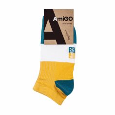 Акція на Шкарпетки чоловічі AmiGO зі смужкою, гірчичні, розмір 27 від Eva