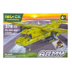 Акція на Конструктор IBLOCK Army Літак 378 деталей (PL-921-433) від Будинок іграшок