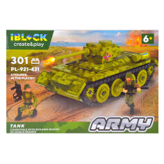 Акция на Конструктор IBLOCK Army Танк 301 деталь (PL-921-431) от Будинок іграшок