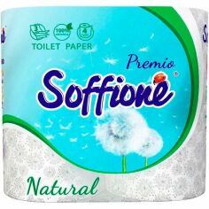 Акція на Туалетная бумага Soffione Natural 3 слоя 4шт від MOYO