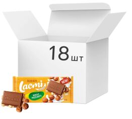 Акція на Упаковка шоколаду Roshen Lacmi молочного з цілими лісовими горіхами ВКФ 90 г х 18 шт від Rozetka
