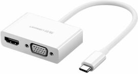 Акция на Ugreen Adapter MM123 USB-C to HDMI+VGA White (30843) от Y.UA