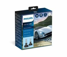 Акція на Світлодіодна автолампа Philips H1 Ultinon Pro9100 +350% X2 12/24V 20W (11258U91X2) від Y.UA