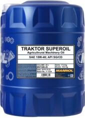 Акция на Моторное масло Mannol Traktor Superoil 15W-40. 10 л (MN7406-10) от Stylus