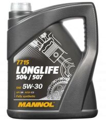 Акция на Моторное масло синтетическое Mannol 5W-30 Longlife 504/507 5л (MN7715-5) от Stylus