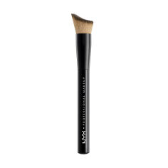 Акція на Пензель для нанесення рідких тональних основ NYX Professional Makeup Drop Foundation Brush від Eva