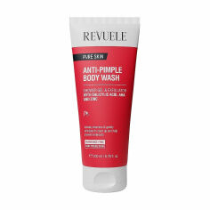 Акція на Очищувальний засіб для тіла Revuele Pure Skin Anti-Pimple Body Wash проти прищів, з саліциловою кислотою, AHA та цинком, 200 мл від Eva
