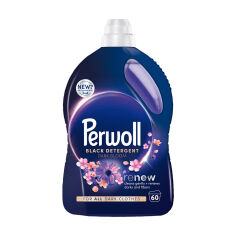 Акція на Засіб для делікатного прання Perwoll Renew Black Detergent Dark Bloom Відновлення та аромат, для темних речей, 60 циклів прання, 3 л від Eva