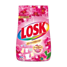 Акция на Пральний порошок Losk Ароматерапія, з ефірними оліями та ароматом малайзійських квітів, автомат, 30 циклів прання, 4.5 кг от Eva