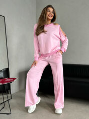 Акція на Спортивний костюм жіночий ISSA PLUS 14456 XL Рожевий від Rozetka