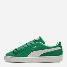 Акция на Жіночі кеди низькі Puma Suede Fat Lace 39316702 37.5 Зелені от Rozetka