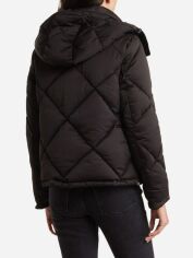 Акция на Куртка демісезонна коротка з капюшоном жіноча Calvin Klein 595357481 M Чорна от Rozetka