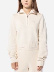 Акция на Джемпер жіночий Adidas Knit Half Zip W "Cream Beige" II8043 L Бежевий от Rozetka