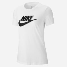 Акція на Футболка жіноча Nike Tee Essential ICon Futur BV6169-100 M Біла від Rozetka