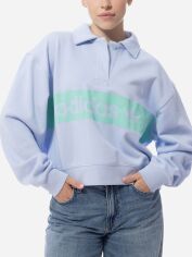 Акція на Світшот оверсайз жіночий Adidas Collar Sweatshirt W "Blue Dawn" IC3074 L Блакитний від Rozetka