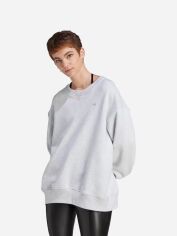 Акция на Світшот оверсайз жіночий Adidas Premium Essentials Made To Be Remade Sweatshirt W "Grey" IL0827 S-M Сірий от Rozetka