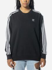 Акция на Світшот оверсайз жіночий Adidas Adicolor Classics Oversized Sweatshirt W "Black" IK6605 L-XL Чорний от Rozetka