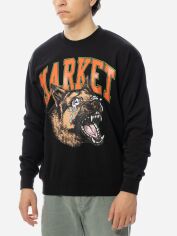 Акция на Світшот чоловічий Market Beware Crying Crewneck Sweatshirt "Black" 396000919-0001 M Чорний от Rozetka