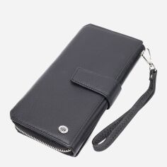 Акція на Портмоне ST Leather Accessories leather-19432 Чорне від Rozetka