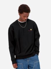 Акция на Світшот оверсайз чоловічий Carhartt WIP American Script Crewneck "Black" I025475-89XX M Чорний от Rozetka