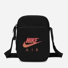 Акция на Спортивна сумка планшет крос-боді через плече тканина Nike HRITG WSTPCK- HMN CRFT FV6611-010 Чорна/Помаранчева от Rozetka
