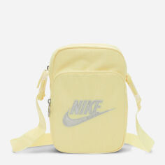 Акція на Спортивна сумка планшет через плече тканина Nike HRITGE WSTPCK-HMN CRFT GRX FB3041-826 Жовта/Світло-срібляста від Rozetka