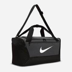 Акція на Спортивна сумка тканинна Nike BRSLA M DUFF 9.5 DM3976-026 Сіра/Чорна/Біла від Rozetka