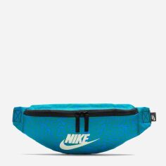 Акція на Спортивна сумка бананка на пояс тканинна Nike ELMNTL BKPK - LBR FN0891-406 Синя/Зелена/Молочна від Rozetka